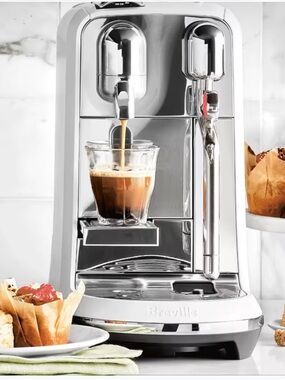 Breville Nespresso Creatista Silver Espresso Maker with Steam Wand